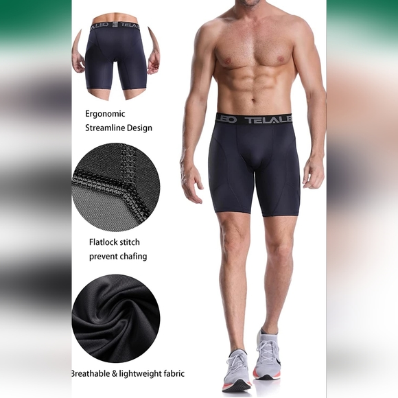 TELALEO Compression Shorts NWOT- 5 PAIR - Picture 2 of 4